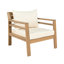 Ensemble de conversation d'extérieur en bois d'acacia avec coussins Fierro
