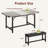 Dining Table Set for 4-6, 63" Extendable Wood Dining Room Table with Corner Protector & 2 Upholstered Benches, Kitchen Table Set for Apartment, Small Space, Easy Assembly-262287183