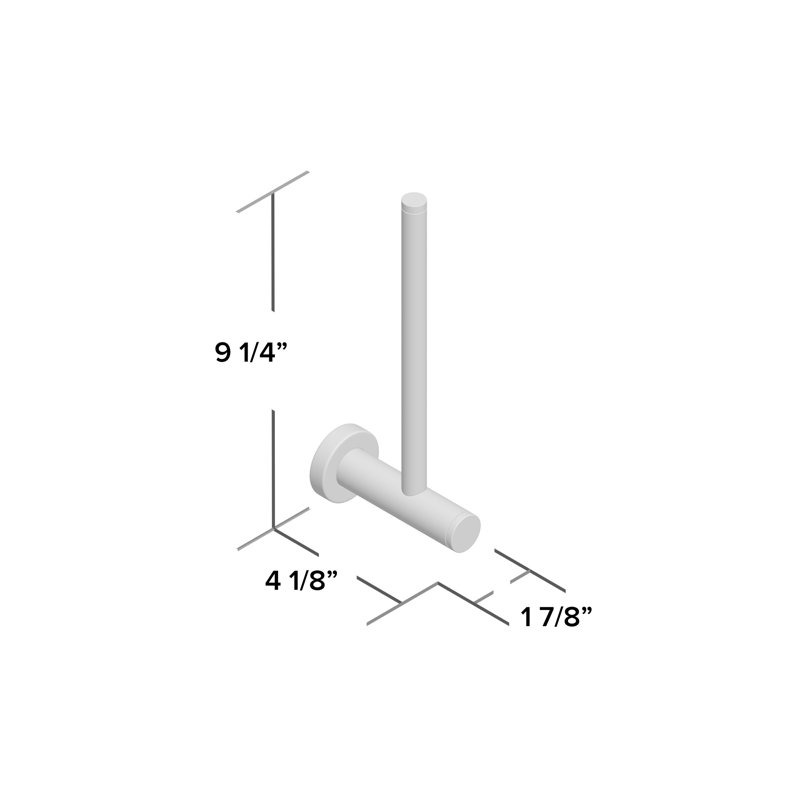 4600 Series Spare Wall Mount Toilet Paper Holder, Polished Stainless Steel