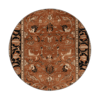 Tapis d'intérieur et d'extérieur brun Persian