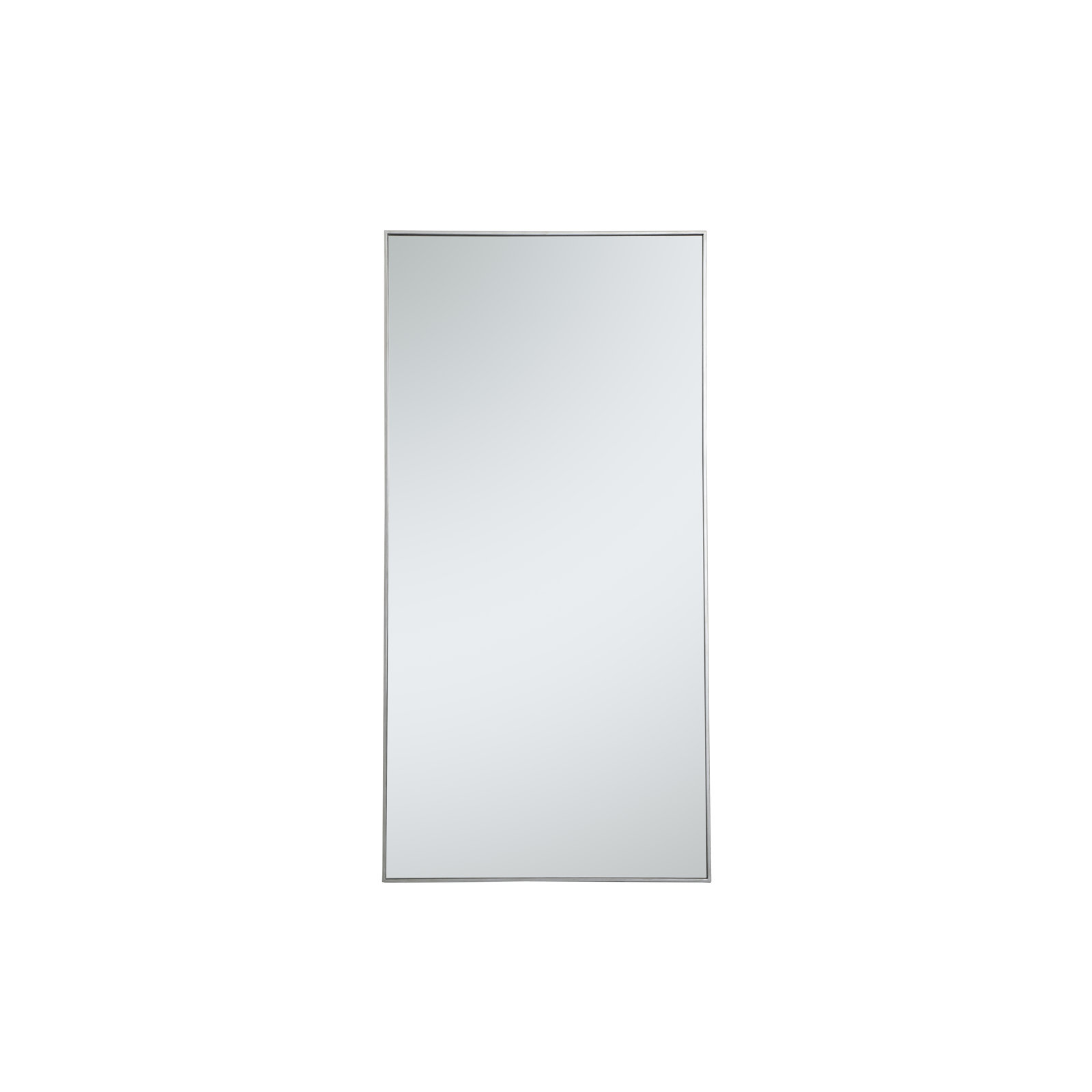 Sabine Metal Rectangle Wall Mirror, 72" x 36", Silver