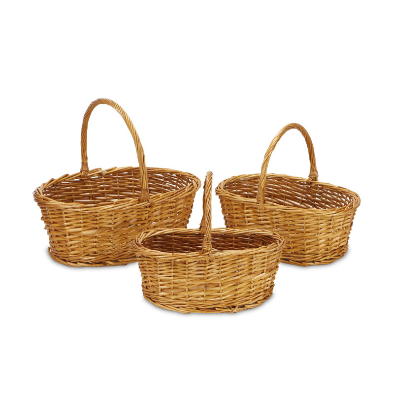 Bay Isle Home™ Wicker Decorative Basket, Medium Brown