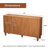 63" Wood Mid-Century Modern Tv Stand With 4 Doors And 2 Adjustable Shelves, High-Capacity  Accent Cabinet, Hand-Made Sideboard  With Solid Wood Feet