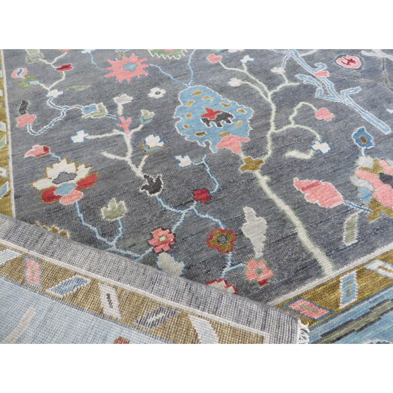 Tapis unique gris de 12 pi One-of-a-Kind