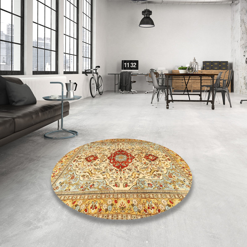 Abirad Oriental Indoor Rug, Round 7'