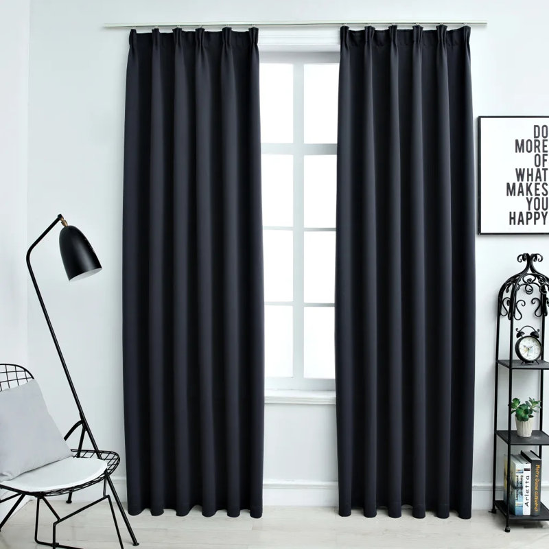 Zasche Blackout Curtain Pair, 140 W x 225 D cm