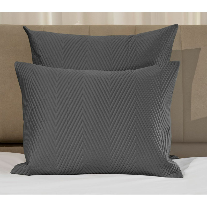 Letizia Sham, Standard Sham, Lead Gray