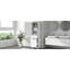 Grande armoire de rangement pour salle de bain, armoire de rangement autoportante avec deux tiroirs de tailles différentes et tablette réglable, panneau de fibres à densité moyenne avec finition peinte-20086120-10855047