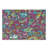 Ambesonne Groovy Tempered Glass Cutting Board Funky 60s Fun Retro Multicolor