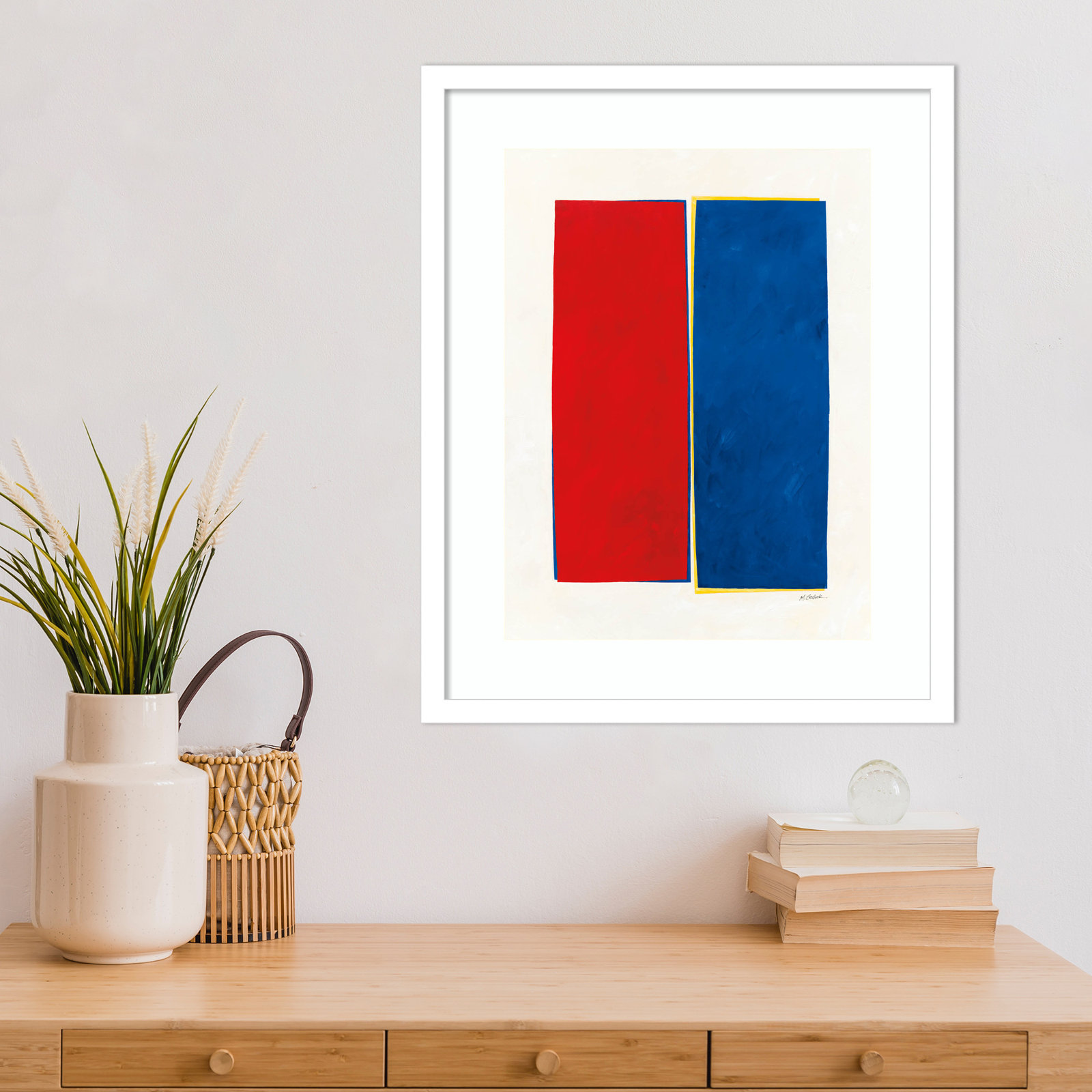 Lealia "Monolithic II" Print, White Framed, 21" H x 17" W