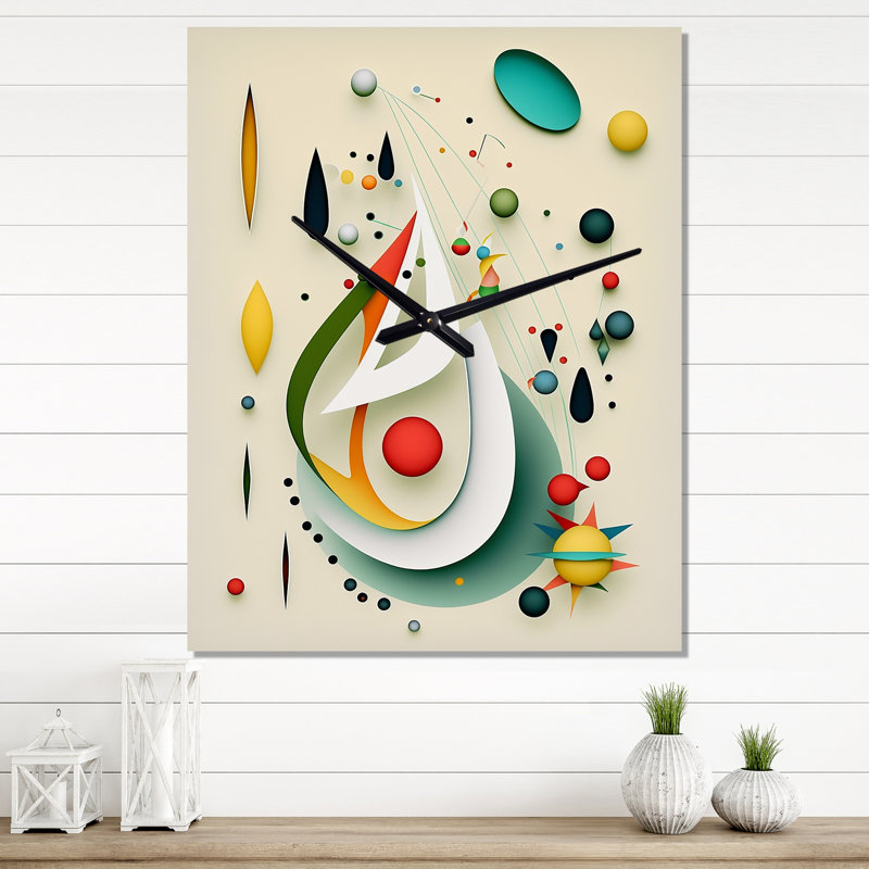 Horloge murale géométrique moderne, H 32 po x l 24 po x P 1 po