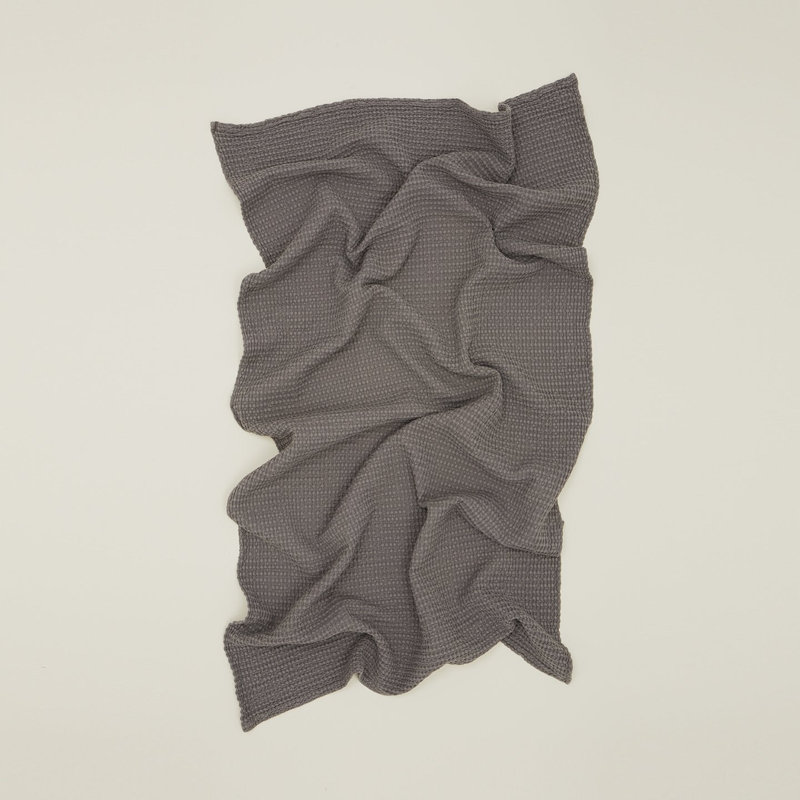 Débarbouillette simple en coton, Gris foncé, Essuie-mains - paquet de 1