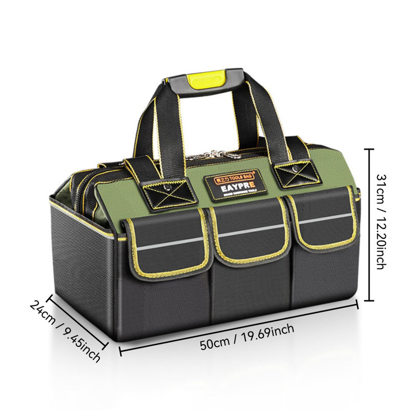 Sac à outils portatif robuste pour électricien avec plusieurs poches pour une organisation facile