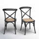 Camaran Solid Wood Cross Back Side Chair