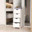 Armoire de rangement autoportante blanche avec 4 tiroirs, convenant à la salle de bain, au salon et à la cuisine