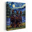 Starry Night Dobermans Abstract Contemporary Dog Forest Landscape Wall Art Print by HUGO - Wrapped Canvas Print-1520746295