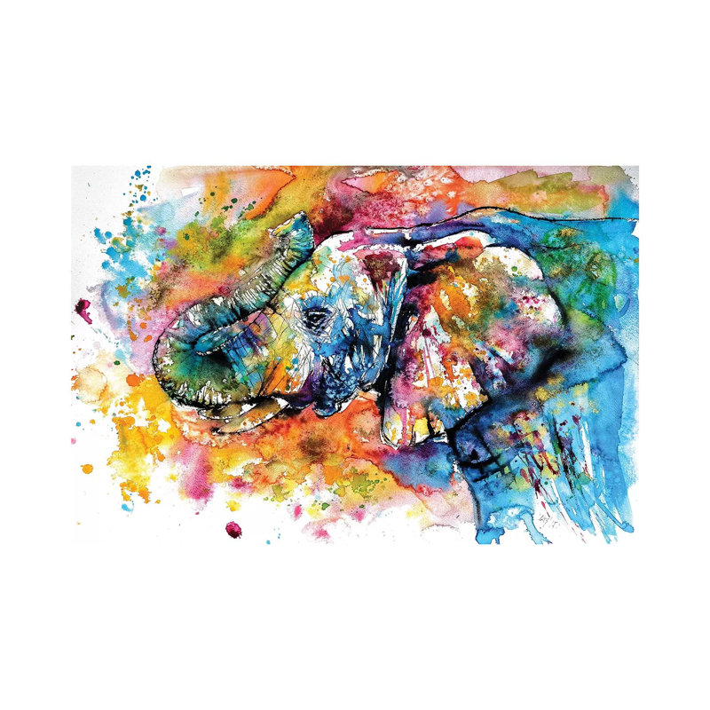 Playing Elephant by Anna Brigitta Kovacs - Wrapped Canvas Gallery-Wrapped Canvas Giclée, 30.48 cm H x 45.72 cm W