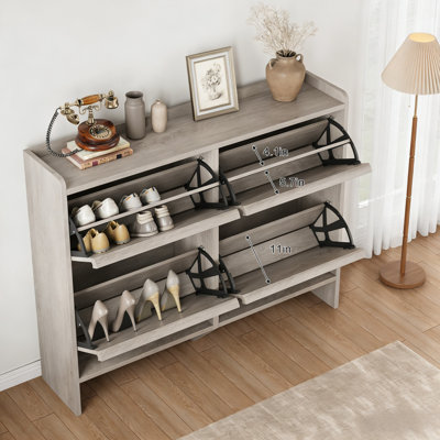 Large-Capacity Anti-Tipping Shoe Cabinet (24-30 Pairs)