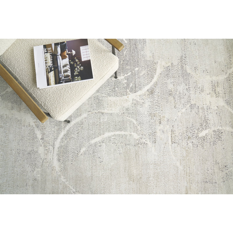Silk Geometric Area Rug, Rectangle 9' x 12'