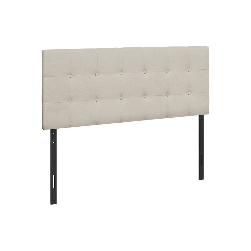 Bed, Headboard Only, Full Size, Bedroom, Upholstered, Beige Linen Look, Transitional, Beige, Full