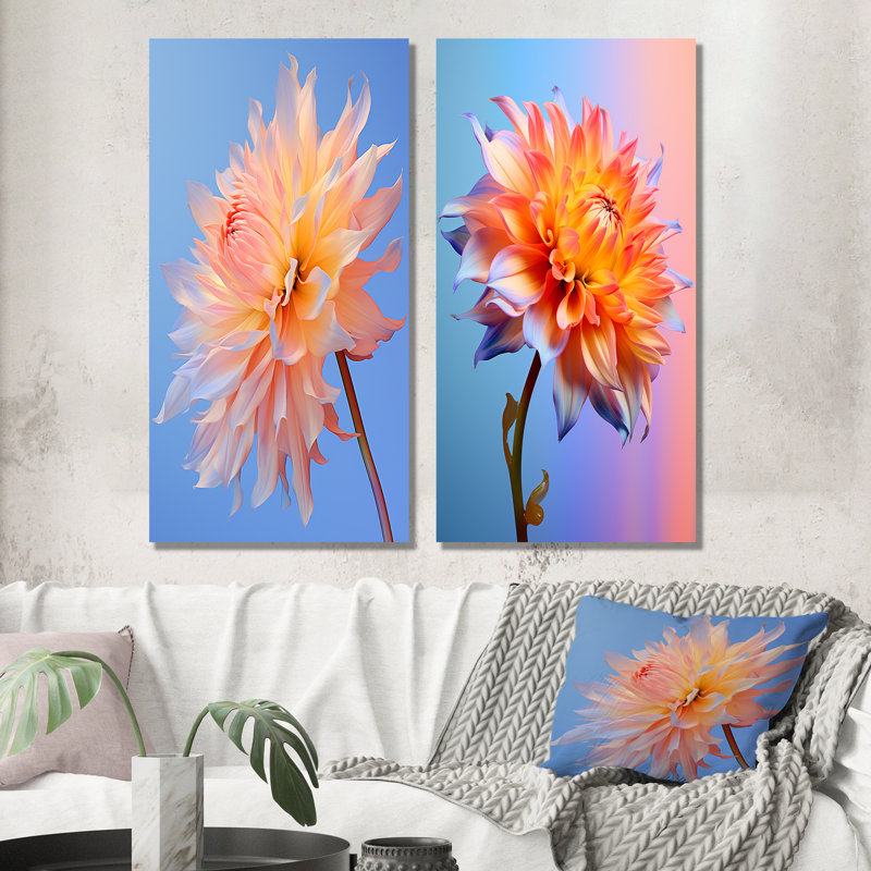 Ensemble de salon Coral Dahlia In The Wind - Dahlia, H 28 po x l 24 po