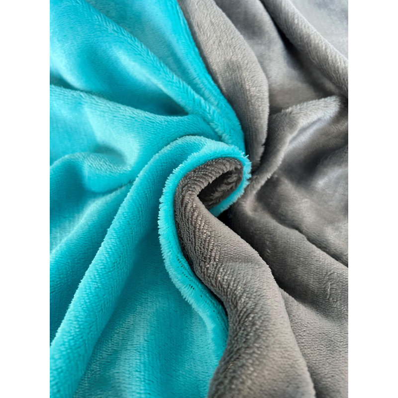 Chanson Bed Linen, Turquoise, 220 x 240 cm Duvet Cover Set with 2 Pillow Shams