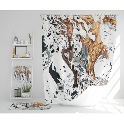 Niaja Polyester Shower Curtain Set