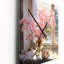 Fleurs d'orchidées impressionnistes dans un vase ensoleillé I - Fleurs très horloges murales-99639248