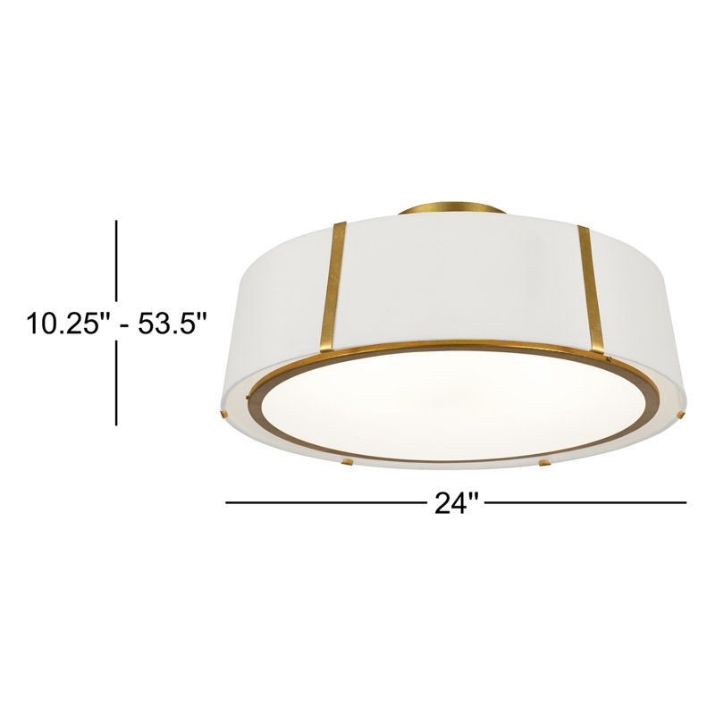 Marietta Semi Flush Mount, Antique Gold