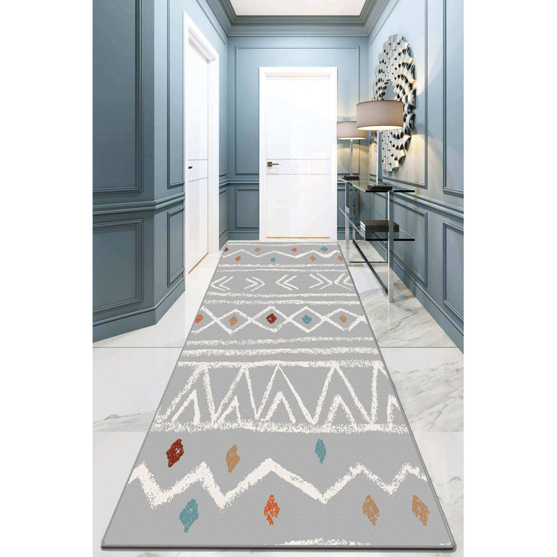 Stylish Area Rug (3.3 x 5.9 Feet), 100% Polyester, 0.4 in Pile Height | Antibacterial, Non-Slip Underside, Machine Washable | Ideal for Living Room, Bedroom, and High-Traffic Areas, Soft and Durable Design