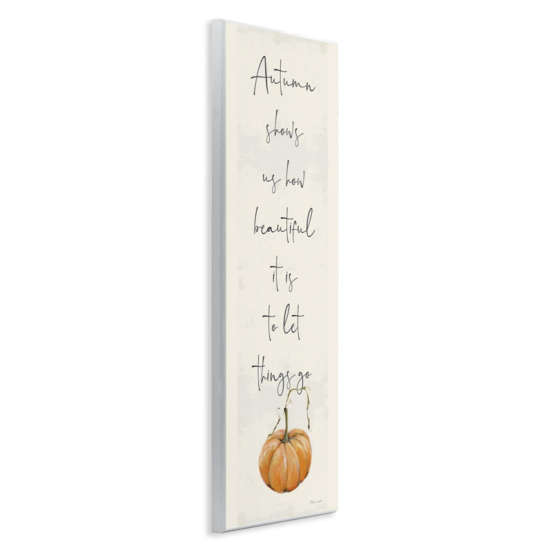 «Autumn montre Fall Seasonal Inspirational Word Design» par Stephanie Workman Marrott - reproduction d'art textuel