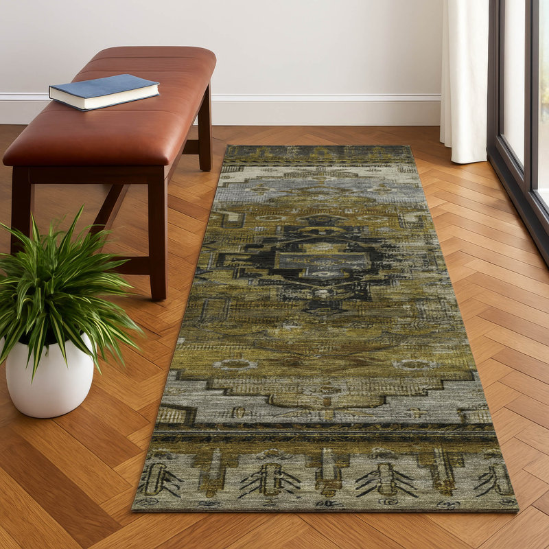 Premium Machine Washable Verlin AMF1776 Tribal Rug, Runner 2'3" x 7'6"