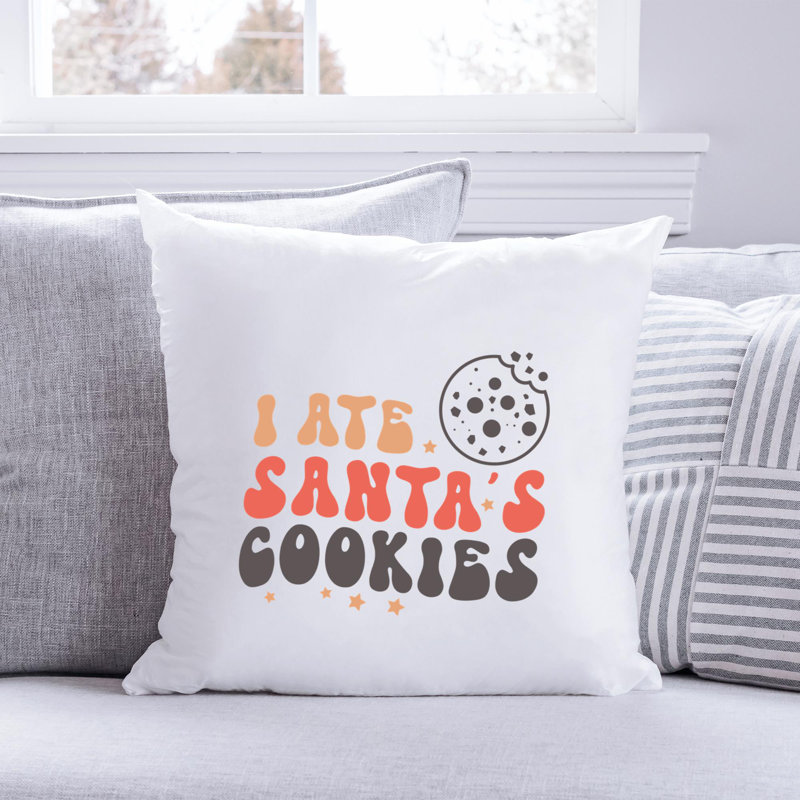 Coussin en polyester ChristmasCuteQuotes-14, 14 po x 14 po