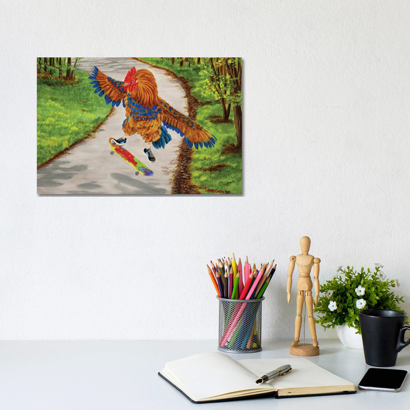 Chick Flip by Laura Curtin - Wrapped Canvas Gallery-Wrapped Canvas Giclée, 20.32 cm H x 30.48 cm W