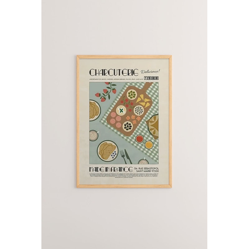 Élégante peinture encadrée décorative, 12,9 po x 18,9 po | Cadre 100% bois massif (épaisseur: 0,8 pouce) | Papier photo 300 g / m² de haute qualité, impression numérique | Parfait pour le salon, la décoration de bureau et les amateurs d'art