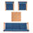 Lauver Eucalyptus 5 - Person Patio Conversation Set with Cushions-1657804545
