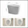 Smart Toilet With Voice Control And Bubble Shield,Heated Bidet Seat, Portable Toilet With Bidet Built In AUTO Open&Close, Bidet Toilet With Dryer And Warm Water,Tankless Toilet In 1.28GPF,Gray Screen