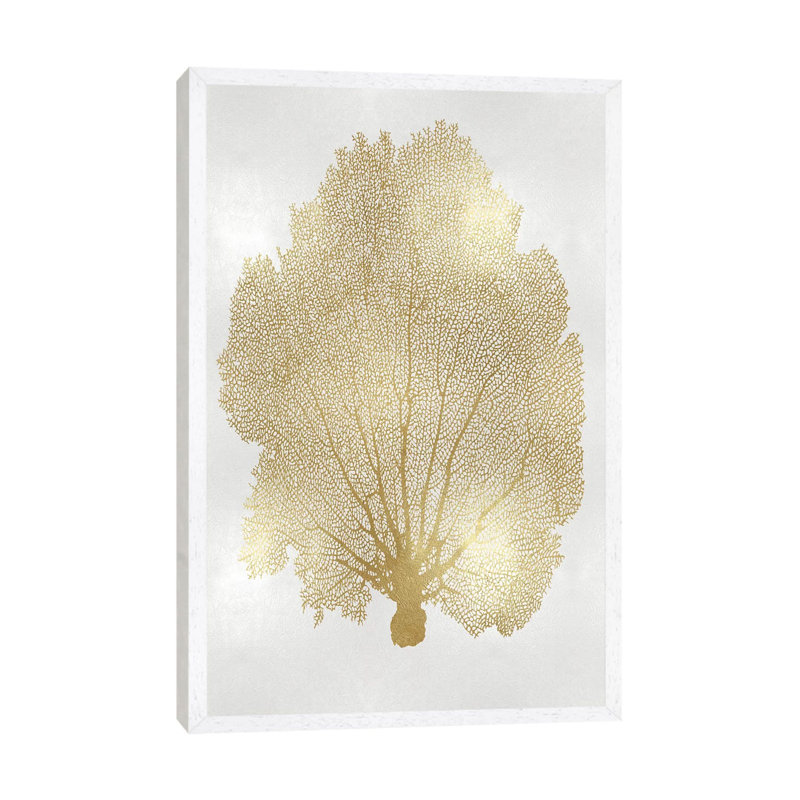Sea Fan II by Melonie Miller - Print on Canvas, 66.04cm H x 45.72cm W x 3.81cm D, White Floater Framed