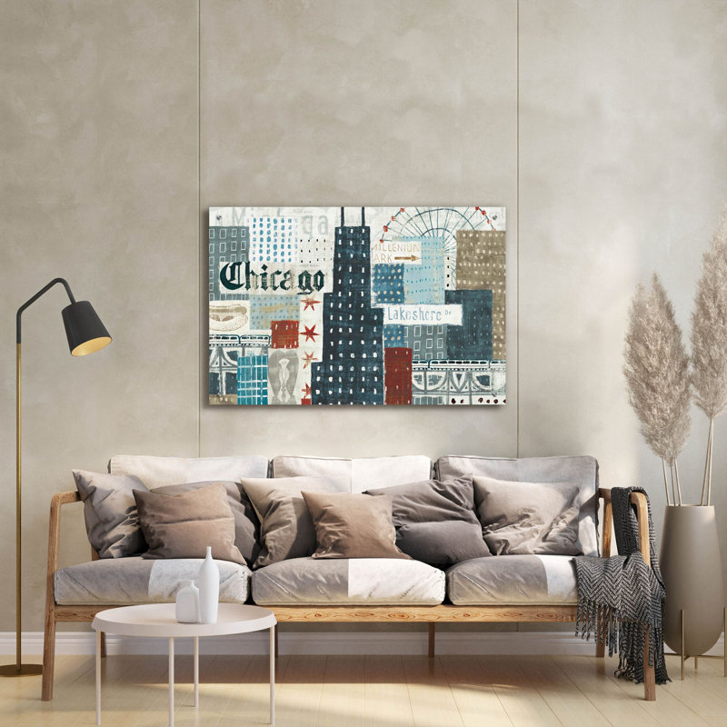 Art mural en verre «Hey Chicago 2» par Michael Mullan, H 24 po x l 36 po x P 0,2 po