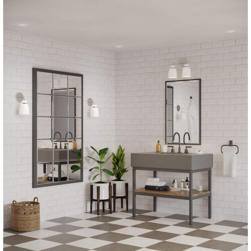 Éclairage pour meuble-lavabo à intensité variable Lexie, Chrome poli, 2