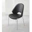 Chaise de salle à manger italienne en cuir véritable de style minimaliste et léger