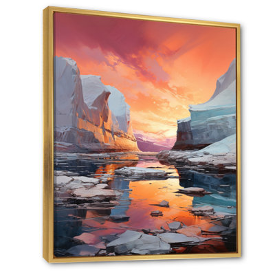 Corail orange glacier glacier symphonique III - Nautique et plage, reproduction sur toile