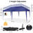 Pop Up Gazebo 3x6m with 4 Removable Sides, Waterproof & UPF50+ Protection Marquee with Carry Bag Upgrade Structure-106209116