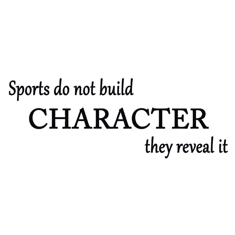 Adhésif décoratif "sports do not build not derévél it inspiration" Custer, H 10 po x l 30 po