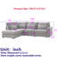 4 pattes en lin gris, en plastique, stables et fiables en forme de L, polyvalentes pour la décoration intérieure-1623508367