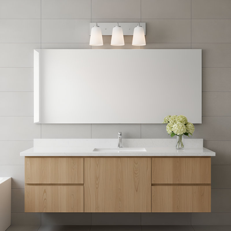 Grand meuble-lavabo Miles de génération Lighting , Chrome, Blanc