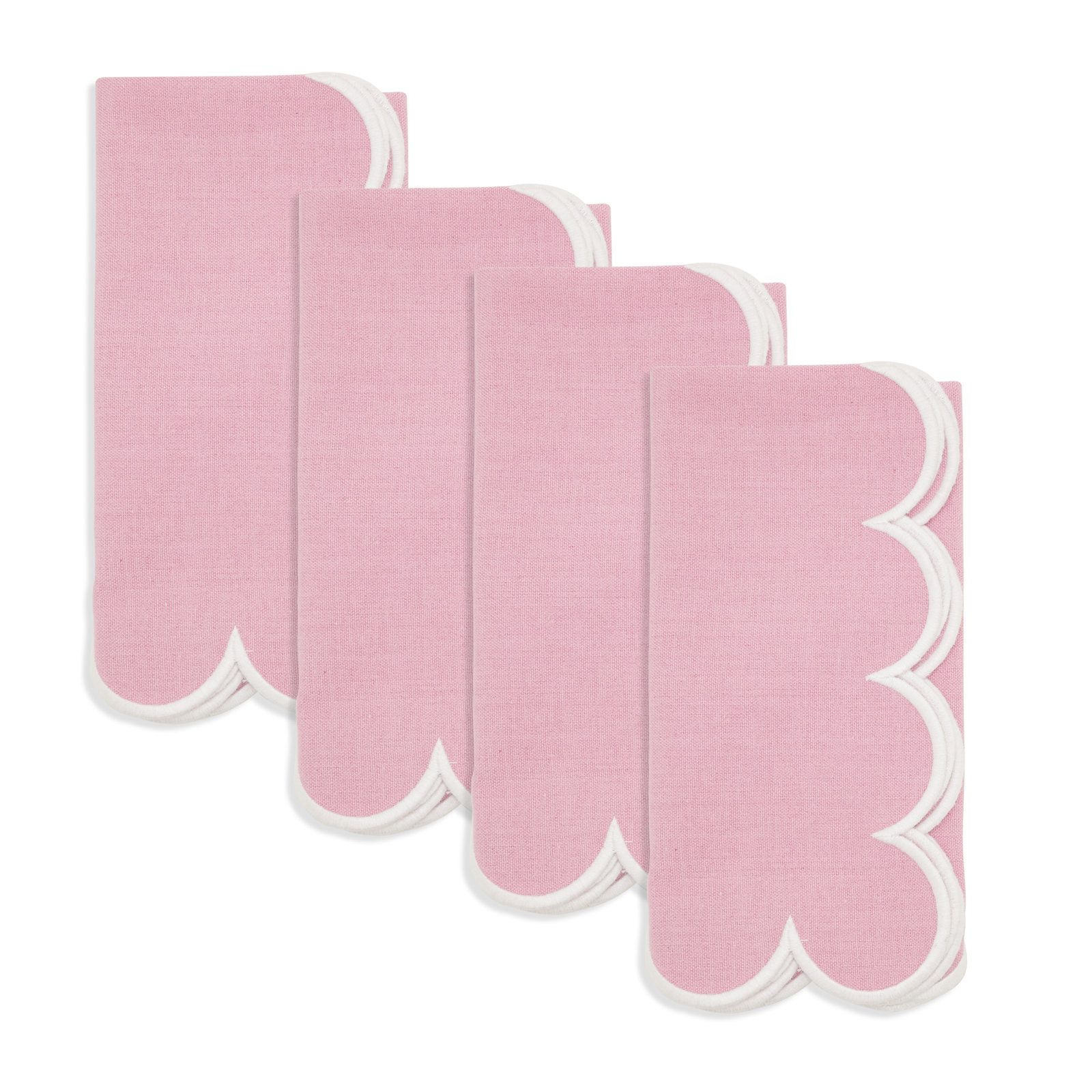 Paddock Reversible Cotton Napkin, Pink