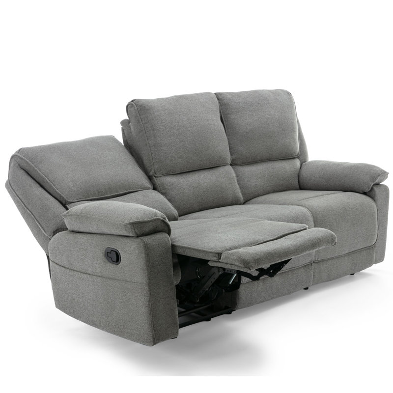 Sydney Latch Recliner 3 Seater Sofa, Grey