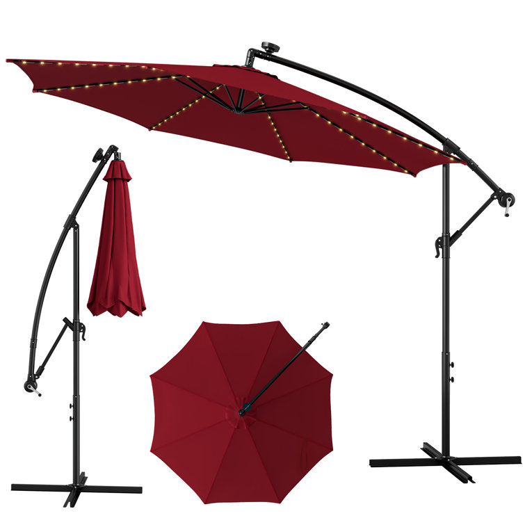 Caillo 120'' Lighted Cantilever Umbrella