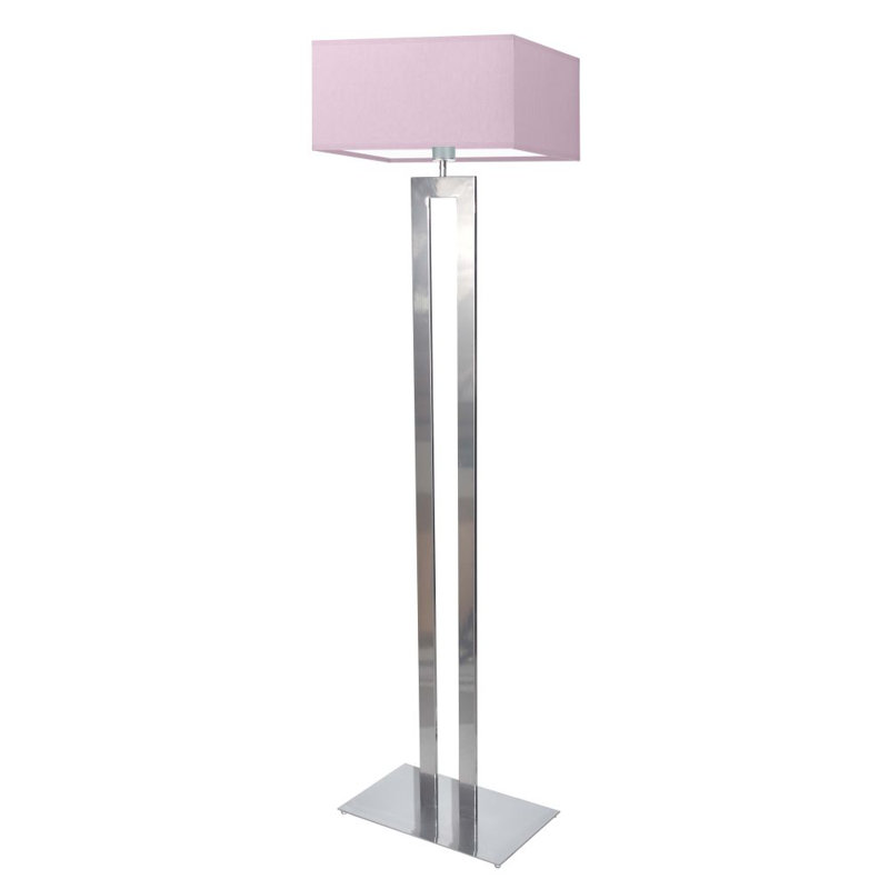 Arsh 161cm Traditional Floor Lamp, Light Violet, Silver